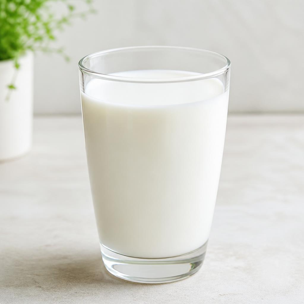 Verre de 250 ml de lait 2%